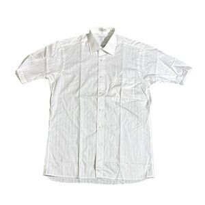 NEW Christian Dior mens 15 white solid cotton blend vintage shirt NWOT